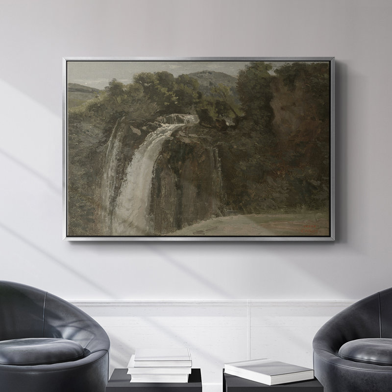Paysage rétro - DCCCXXIX, H 27 po x l 41 po x P 2 po, Toile naturelle avec cadre flottant