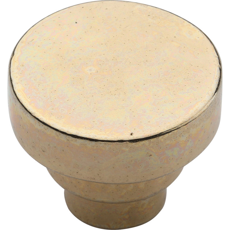 Round Step Cabinet Knob, Natural Bronze, 1.25