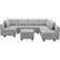 Beiba 116.6'' U Shaped Couch Modular Polyester Blend Sectional Sofa with Cushions
