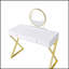 Bureau de coiffeuse Coleen avec miroir et plateau à bijoux, élégance moderne pour le toilettage et le rangement de la chambre à coucher