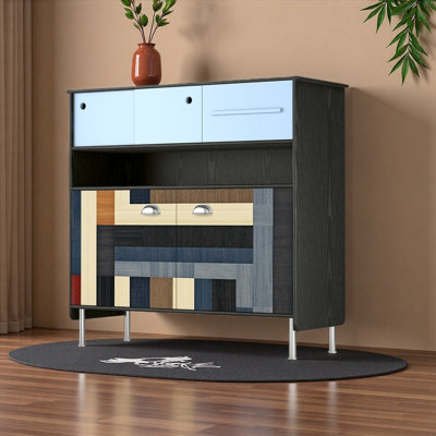 Simple pattern mixed-function dining cabinet