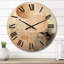 Horloge murale en bois massif Ambreanna-1247341235