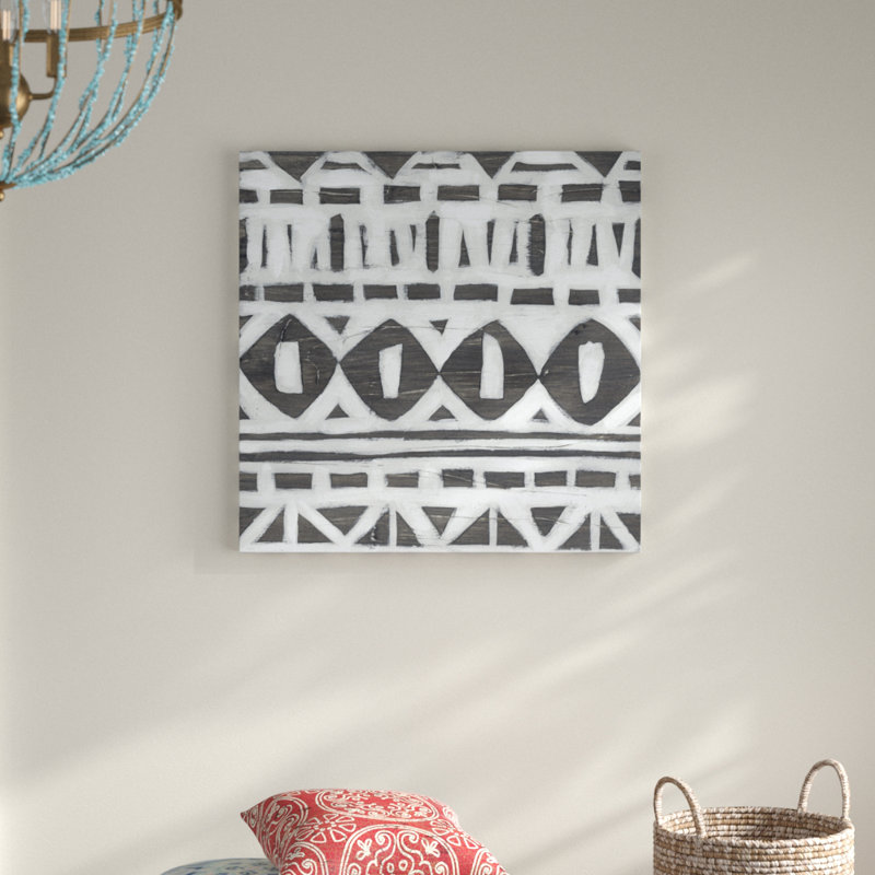 Tribal Textile I by June Erica Vess - Wrapped Canvas Painting, 76cm H x 76cm W