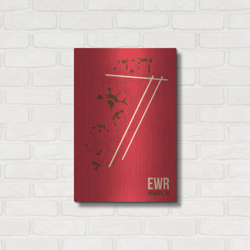 "EWR" par O8 à gauche, H 24 po x l 16 po