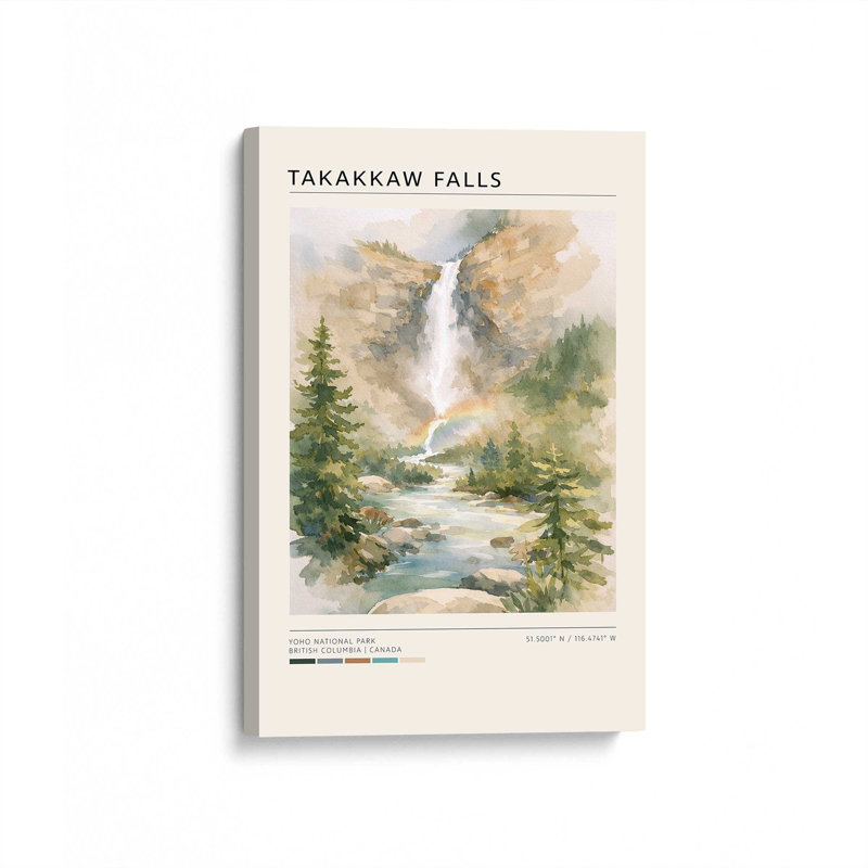 Takakkaw Falls, reproduction d'art sur toile, 32 po x 48 po, Toile tendue