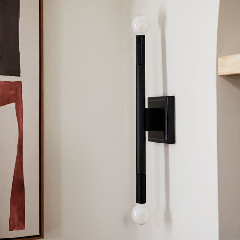 Steel Armed Sconce, Black
