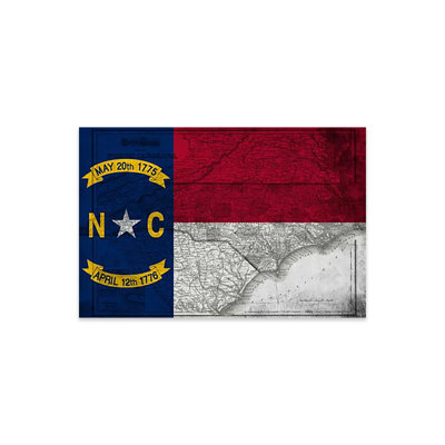 " North Carolina (Vintage Map) " by ICanvas