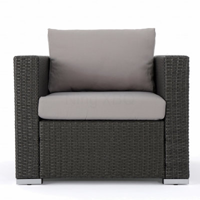 Patio Club Chair Gry + Alu
