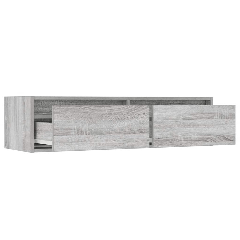 Exuma TV Stand, 25cm H x 100cm L x 35.5cm W, Grey Sonoma