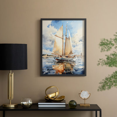 NAUTICAL Series CCCLI  -Premium Framed Print -Ready to Hang - No Nails Required