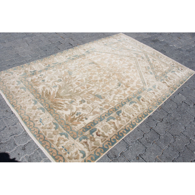 Tapis turc rétro de style traditionnel - Décoration de sol oriental tissée à la main pour la maison