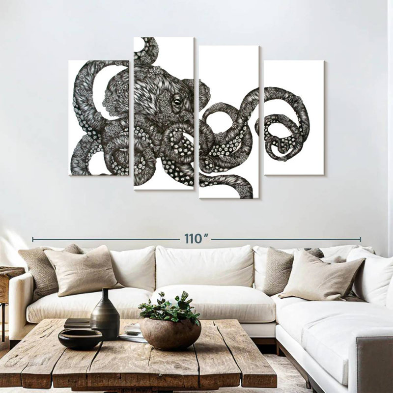 Brampt Barnacle Octopus, 54" H x 84" W