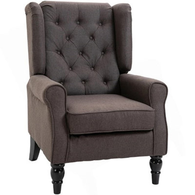 Button-Tufted Lounge Chair,Wingback Accent Chair