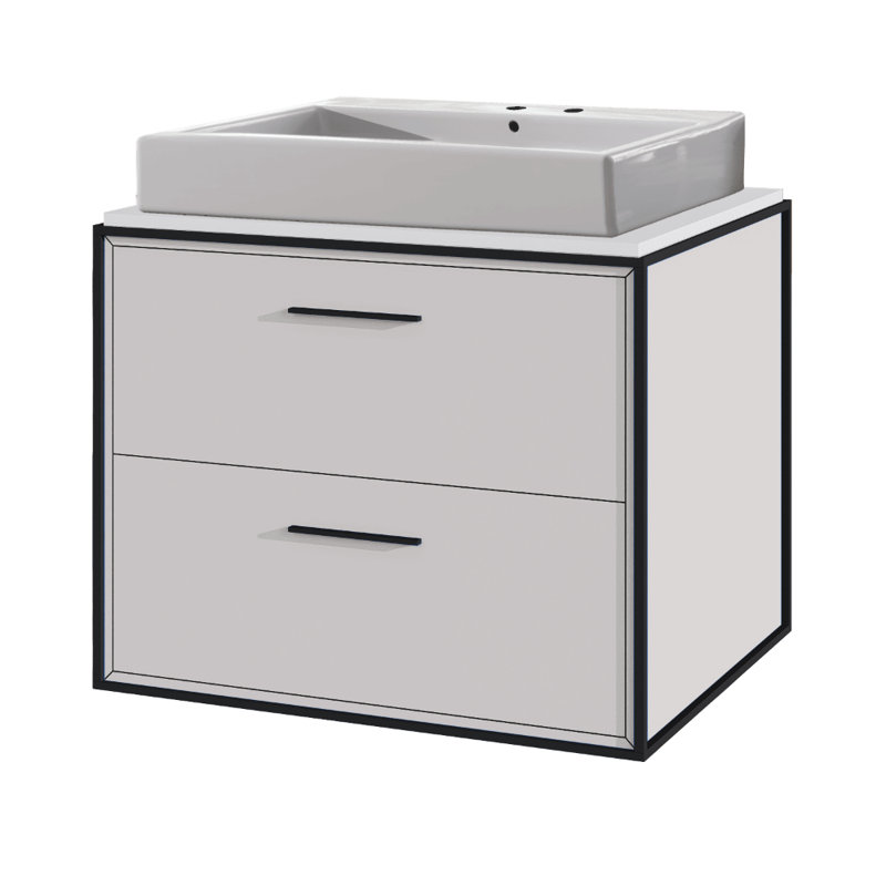 Aquaplane 22'' L Bathroom Sink, 2 Hole - 4" Centers