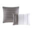 Lit simple / simple TG - édredon écossais noir et gris avec 1 taie décorative et 2 coussins décoratifs-122450313