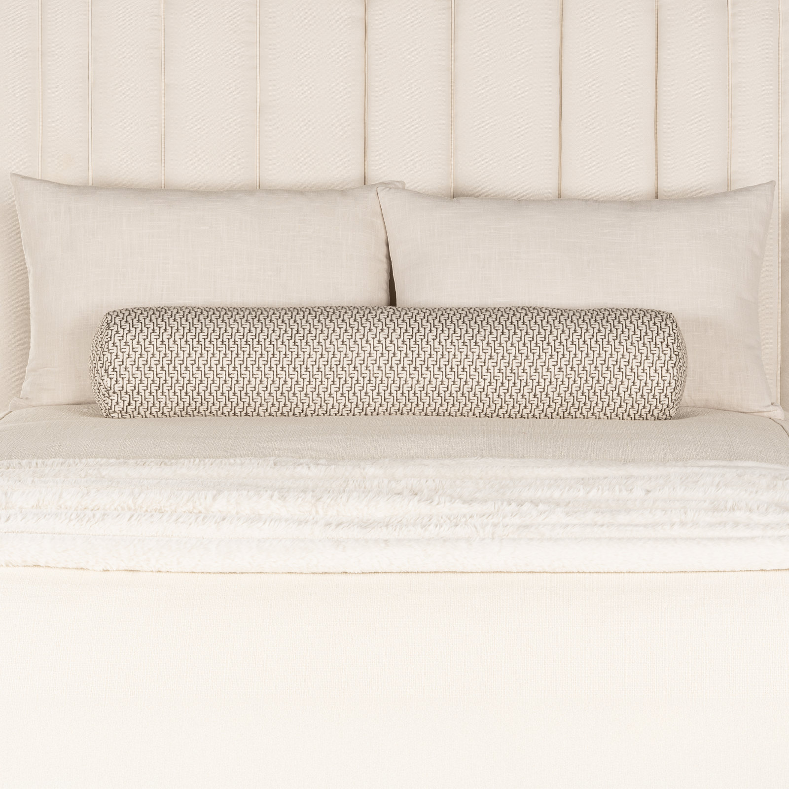 Cascade 39" x 8" Throw Pillow, Gray