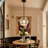 Vulpecula 1 - Light Glass Globe Pendant With Clear Hammered Glass-1798754861