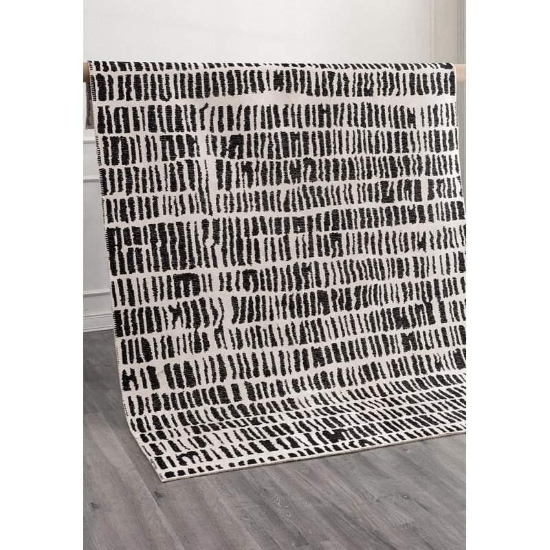 Contemporary Abstract Rectangles Area Rug, Rectangle 9' x 12'