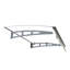 Auvent pour fenêtre de porte - 47 po x 34 po, fixation en polycarbonate et aluminium, fixation moderne, 47 po de largeur, 34 po de profondeur, utilisation dans le jardin