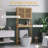 Bamboo Over The Toilet Storage Cabinet, Over Toilet Bathroom Organizer With Slatted Doors, Adjustable Shelves And Open Shelf