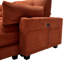 Canapé-lit surdimensionné pour chaise longue - Canapé convertible en velours côtelé avec porte-gobelet et port USB-618461564
