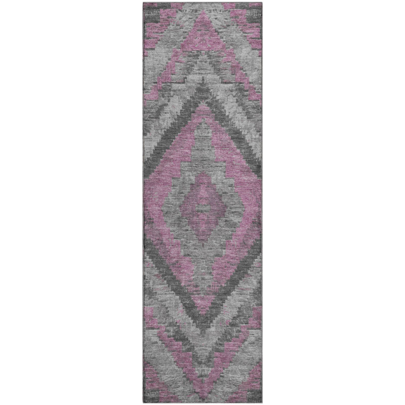 Premium Machine Washable Jakiyra AMF1890 Aztec Rug, Runner 2'3" x 7'6"