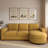 Modern L-shaped Sectional Sofa With Curved Chaise Lounge, Usb Ports And Side Storage Pockets-1920560810