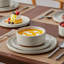 Service de table 12 pièces en terre cuite kaki avec glacis sésame - assiettes en céramique fabriquées à la main moderne, bols, service pour 4 - vaisselle rustique et contemporaine pour les repas de famille, les réceptions et les cadeaux, gris-120988441