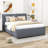 Wildo Linen Upholstered Platform Bed with Trundle And Headboard-874361543-874361542