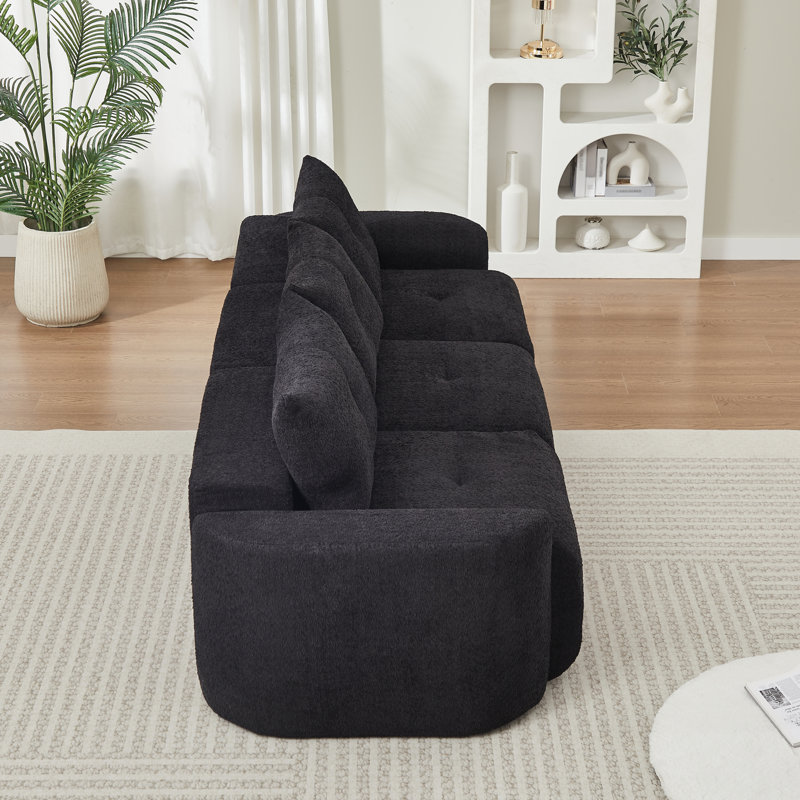 Grands canapés à compression, canapé en nuage de chenille moderne de 109 pouces pour la maison