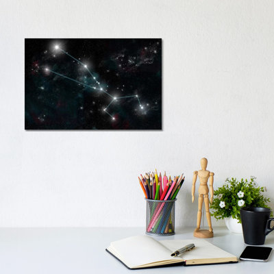 The Constellation Taurus The Bull by Marc Ward - Wrapped Canvas Print