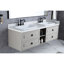 Meuble-lavabo à double cuve 60 po - Kaki suspendu améliore la fonctionnalité avec rangement efficace-1385244728-1385244871