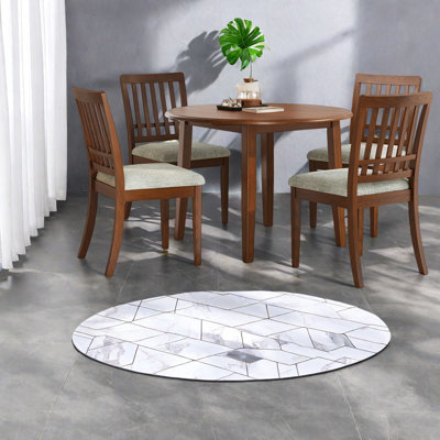 Ensemble de table et de chaises extensibles marron gain de place (table et chaises incluses), ensemble rond moderne en MDF pour petite cuisine