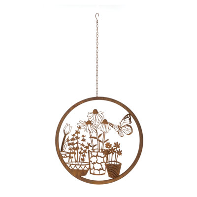 Layered Metal Butterfly Garden Wall Plaque 16"D