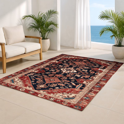 Tapis d'intérieur et d'extérieur brun Persian