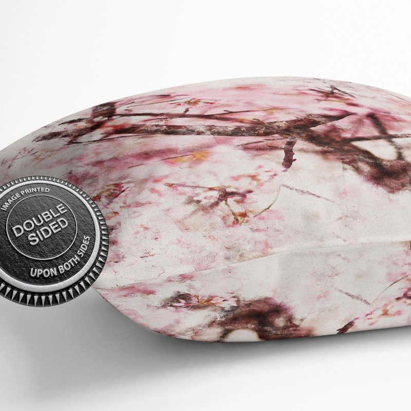 Pink Cherry Blossom Flowers Vol.4 Scatter Cushion, 55cm H x 55cm W x 20cm D