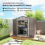 Metal Garden Tool Shed With Sloped Roof 6.7' L X 3.8' W 6.1' H Spacious For Storage Gray Secure Home Organization