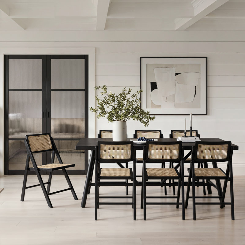 ASHTON FOLDING DINING CHAIR, Black