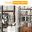 71.3" Industrial Bookshelf, Large 6-tier Triple Bookcase With Storage Cabinet, Metal Frame Furniture For Living Room, Bedroom, Home Office-457748755