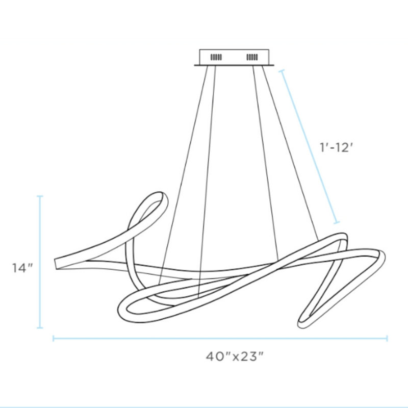 Arland Unique Tiered Dimmable Integrated LED Chandelier, Chrome