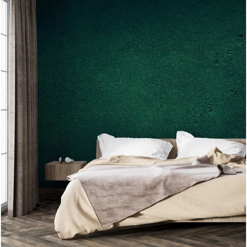 Emerald Green Textured Wall Mural, 108" L x 96" W
