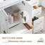 36 po X P 22 po P 35,4 po Meuble-lavabo H blanc avec plateau et lavabo blancs-1928365783