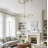 5 Light Brushed Brass Chandelier In Mid-century Modern Meridian Style-347366799