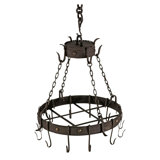 Round Hammered Pot Rack