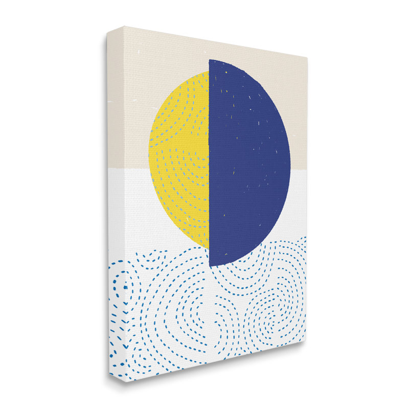 Soleil levant sur les vagues de l'océan, H 40 po x l 30 po x P 1,5 po, Toile tendue