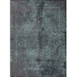 Rapture Blue/Dark Gray Damask Luxury Area Rug