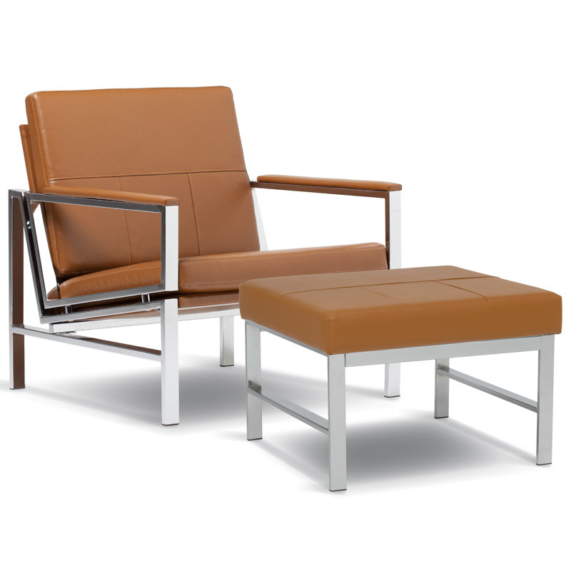 Fauteuils d'appoint, Brown Faux Leather