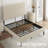 King bed frame with a bandaged headboard is stable and easy to assemble, and the style is simple and elegant,beige