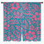 Rideaux de fenêtre à motif floral rose transparent et obscurcissant - 2 panneaux