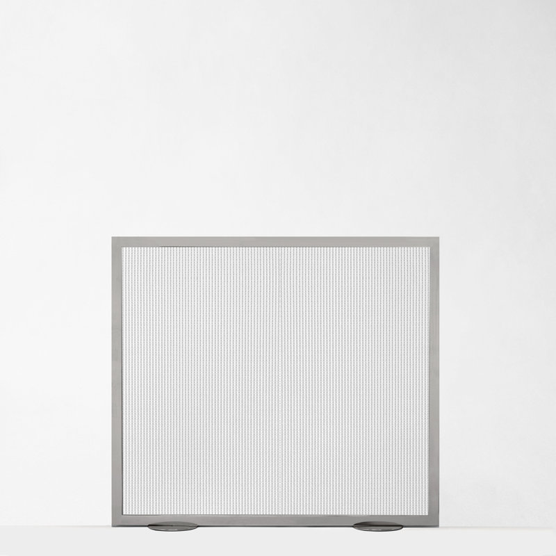 MICA Brass Fire Screen, 32" H x 36" W x 5'' D, Steel